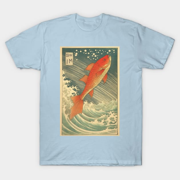 SWIM Japanese Fish T-Shirt by Copper City Dungeon